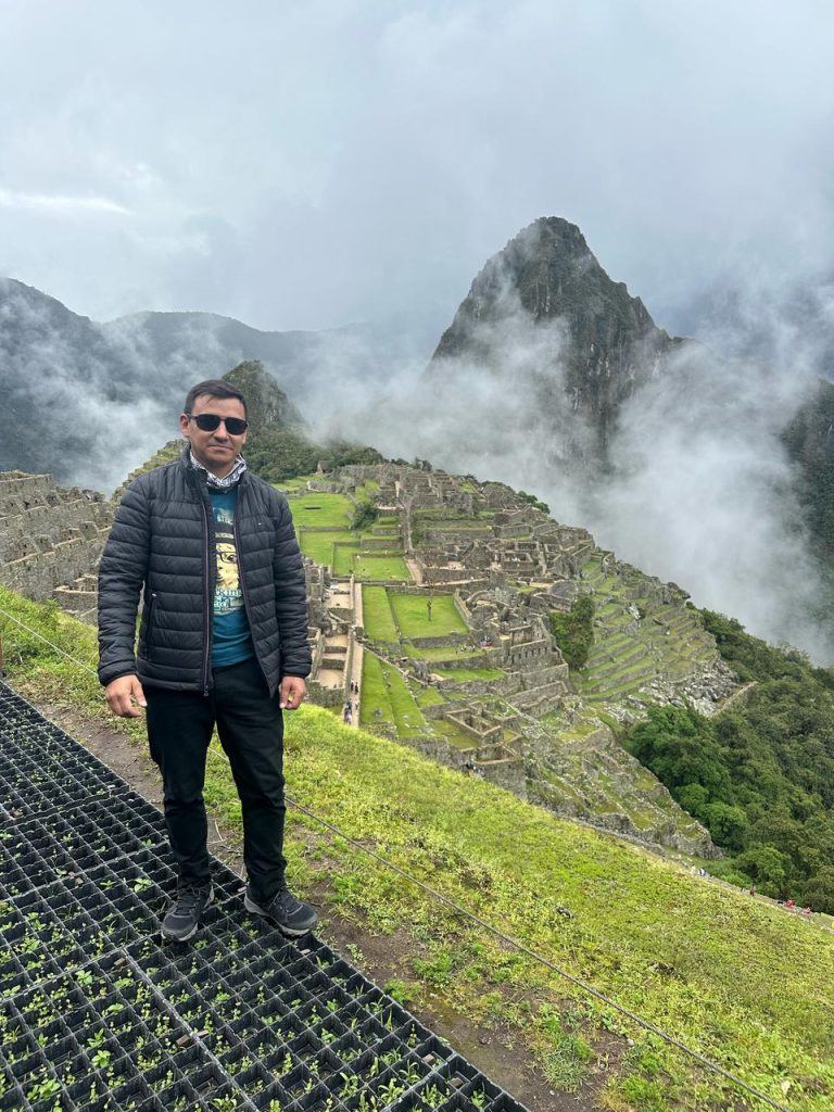Traveler in Machu Picchu